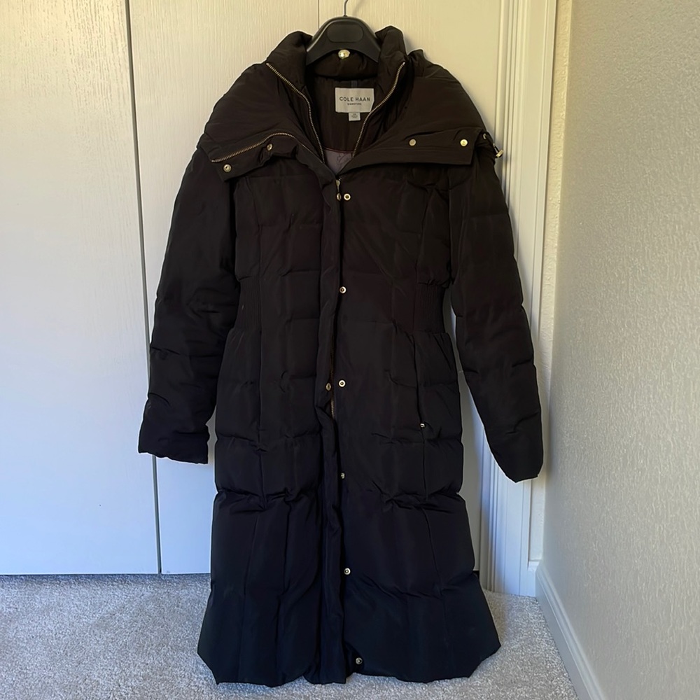 Cole Haan Signature Women’s Black Long Winter Coat-Size XS